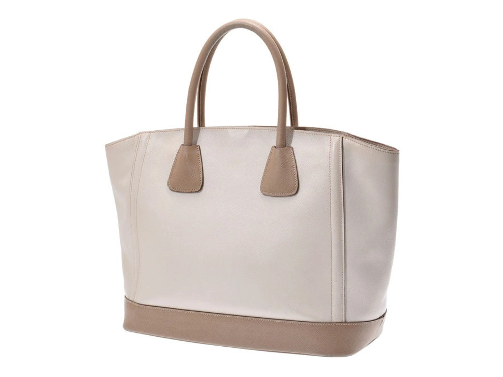 Prada Saffiano Leather Gray Bag Tote Gray